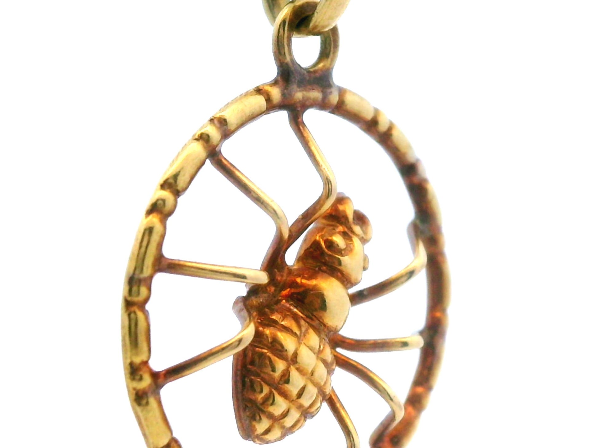 Vintage 8k Yellow Gold Spider Charm/Pendant