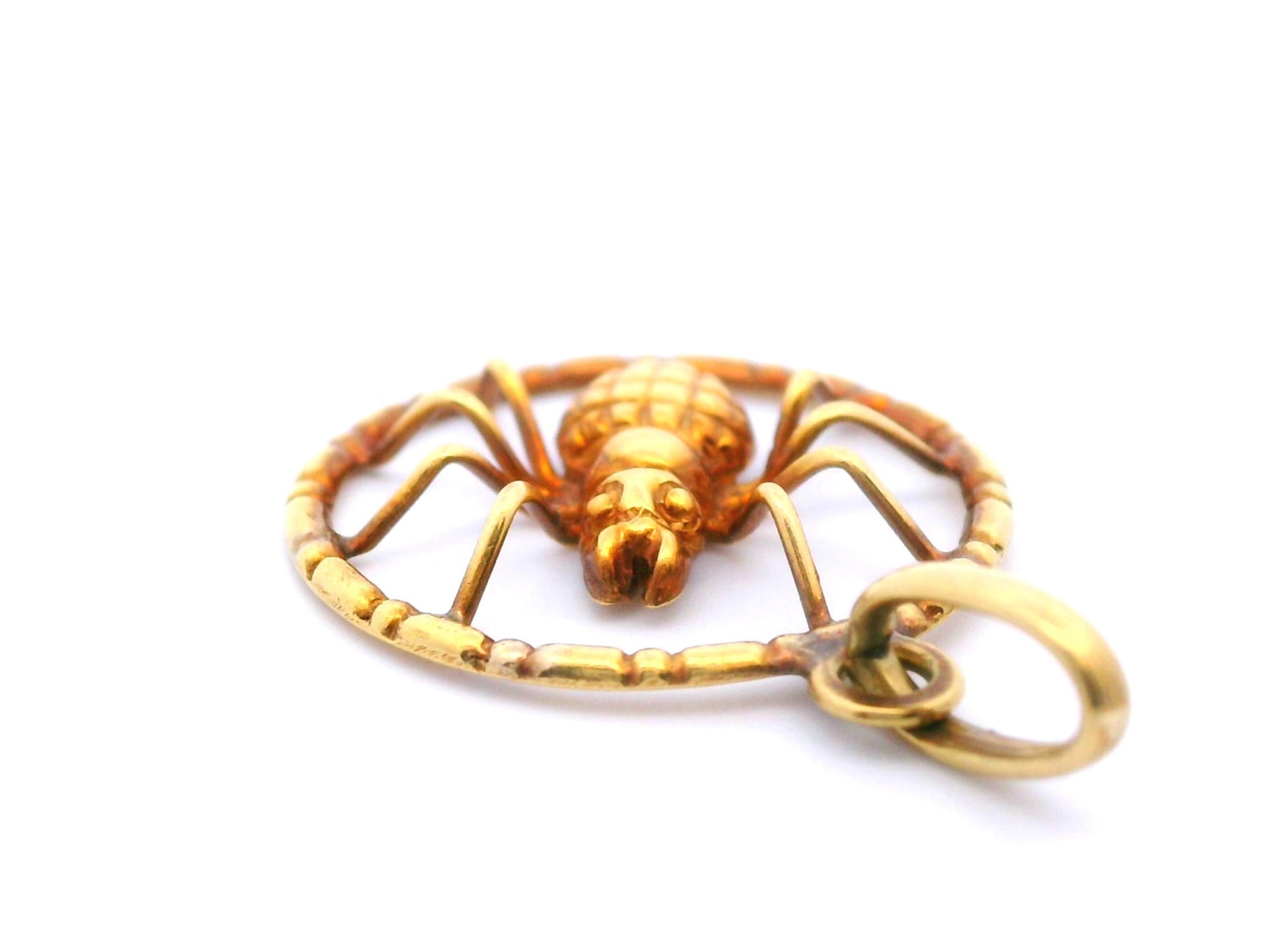 Vintage 8k Yellow Gold Spider Charm/Pendant