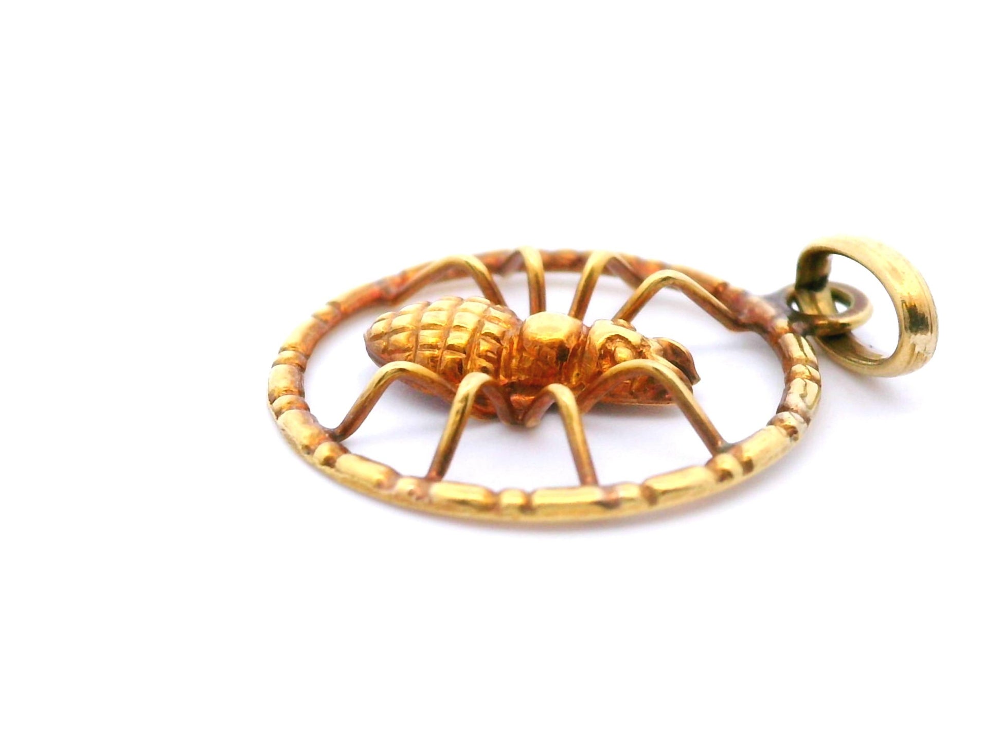 Vintage 8k Yellow Gold Spider Charm/Pendant