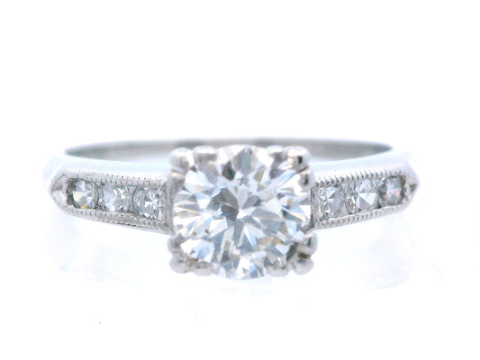 Platinum Art Deco Diamond Engagement Ring