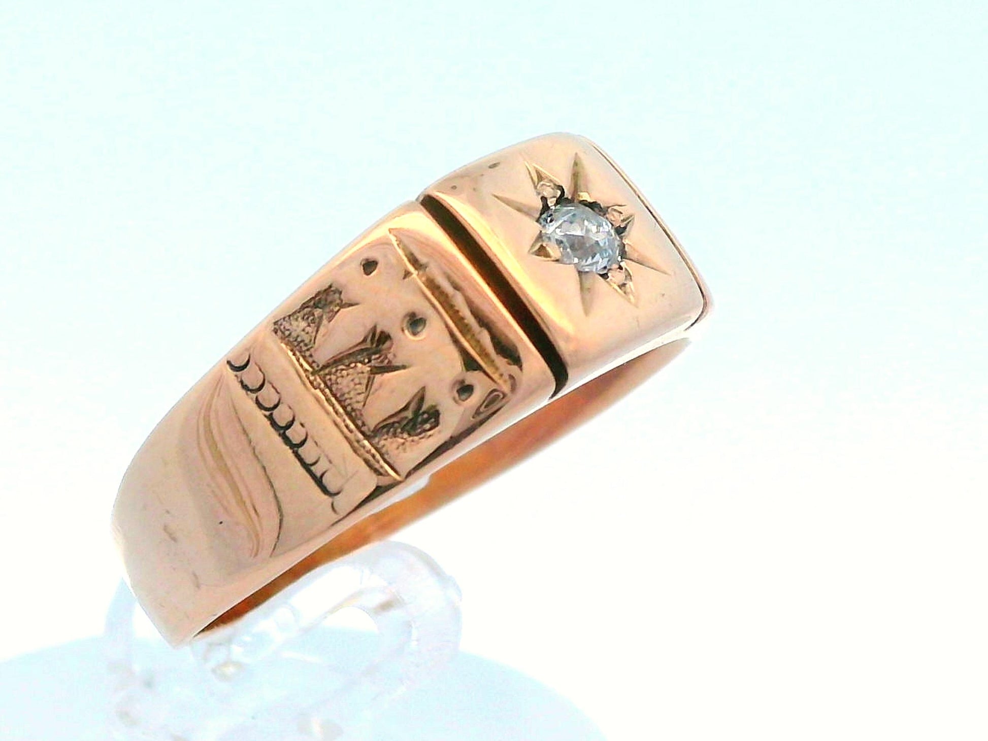 14k Yellow Gold Diamond Band Ring from 1890