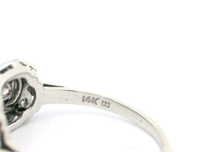 14k White Gold & Palladium Vintage Diamond Ring