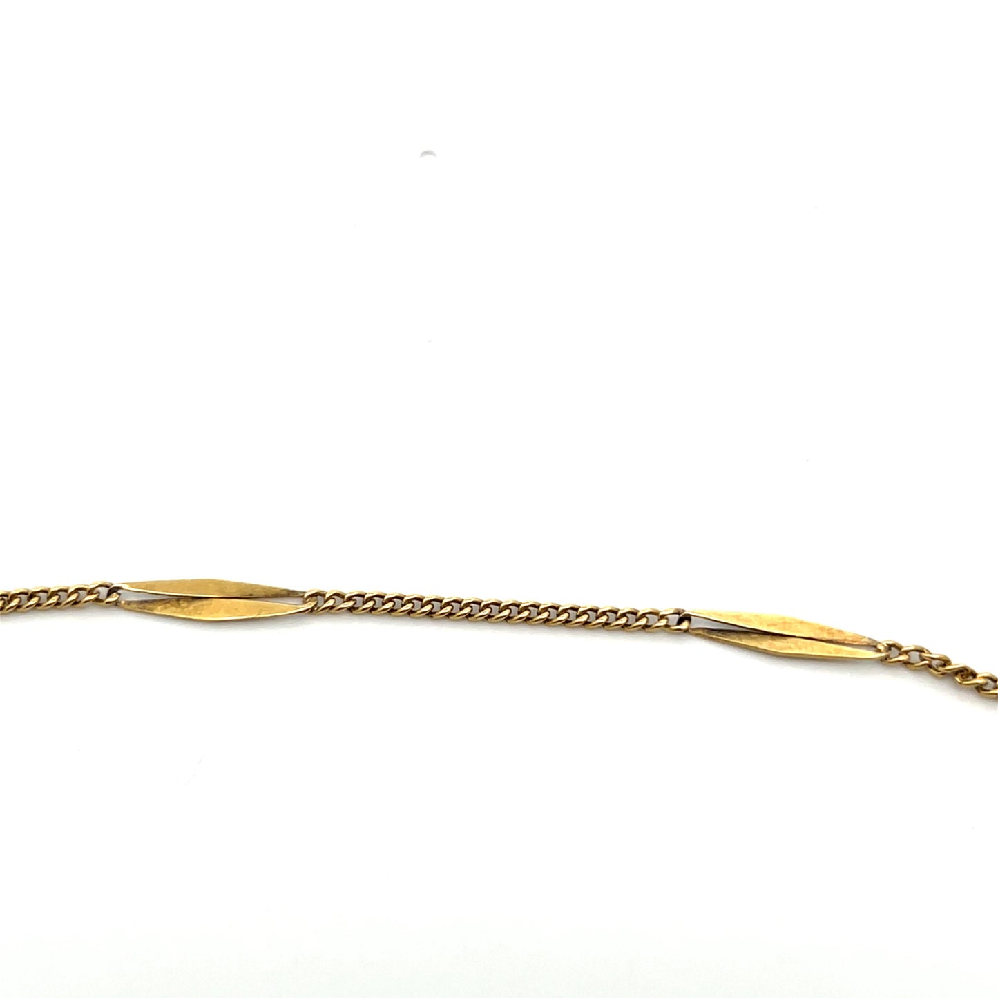 18k Yellow Gold LONG French Bar Chain 61"