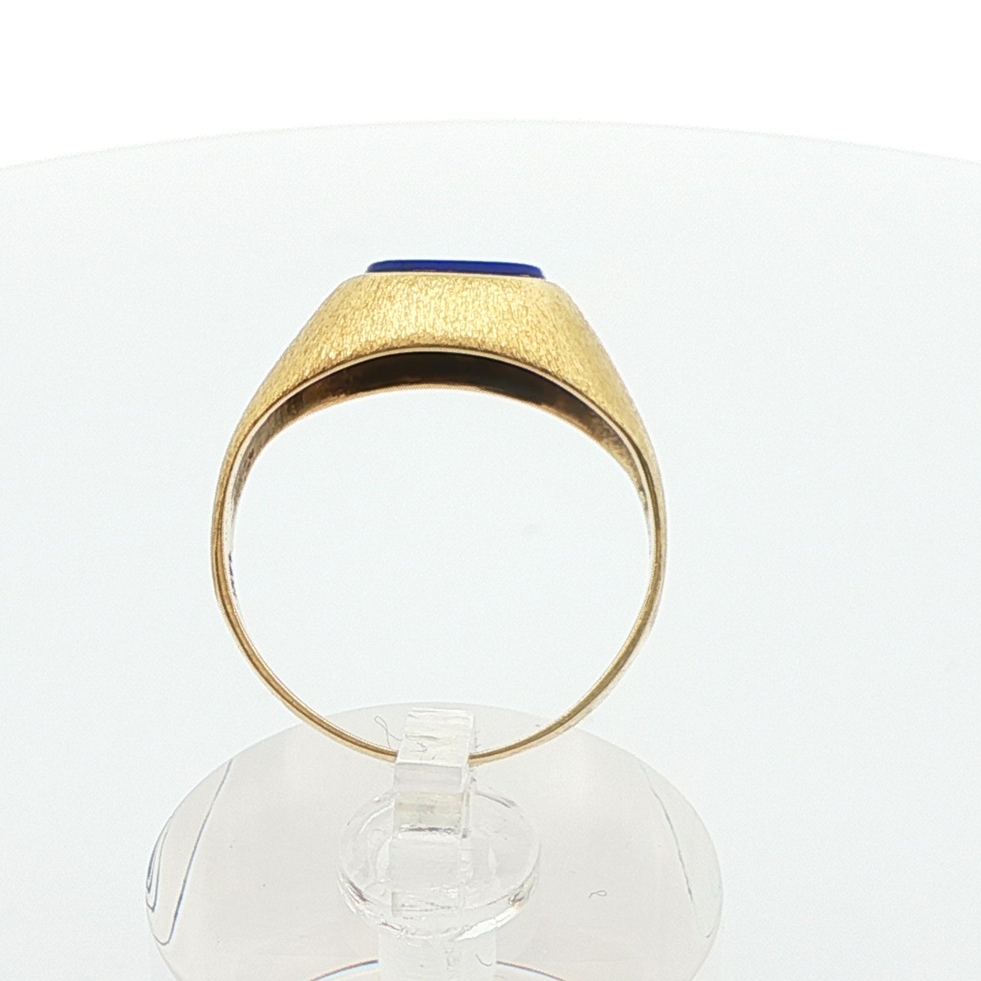 14k Yellow Gold Solitaire Lapis Ring