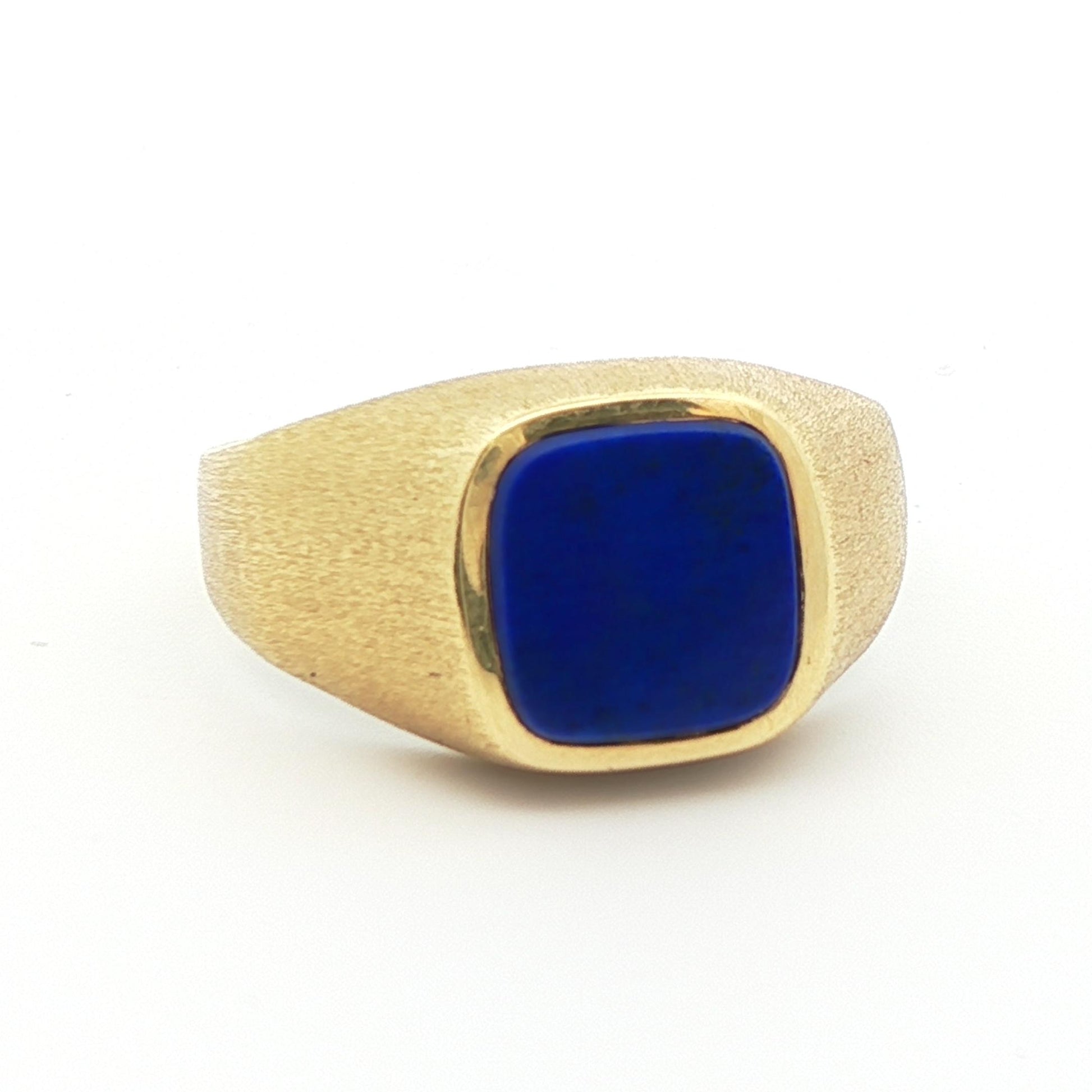 14k Yellow Gold Solitaire Lapis Ring