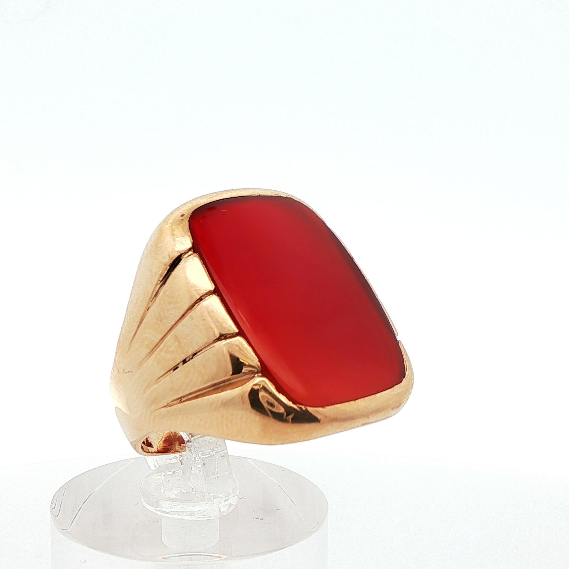 10k Yellow Gold & Carnelian 1910 Edwardian Ring