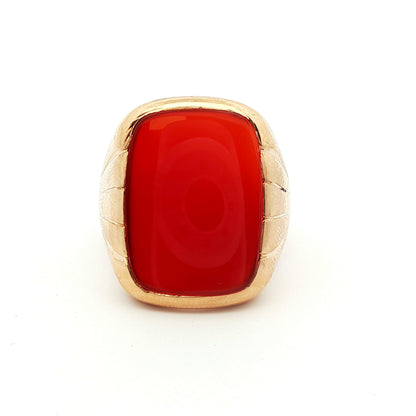 10k Yellow Gold & Carnelian 1910 Edwardian Ring