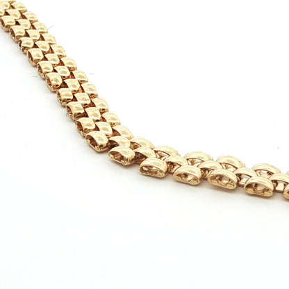 14k Yellow Gold & Diamond Stirrup Toggle Necklace