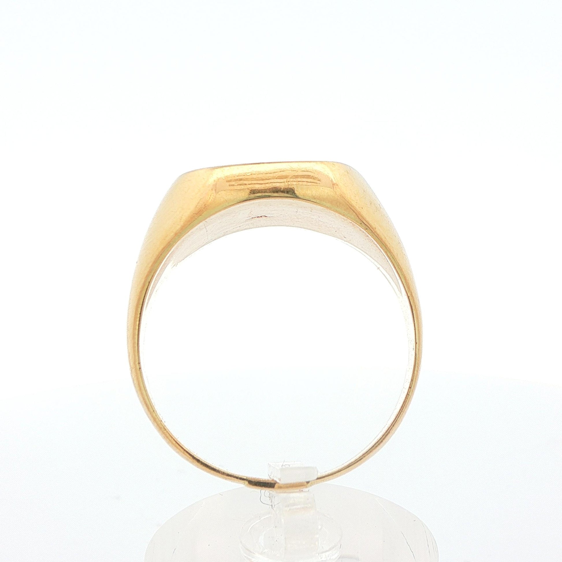 Large 14k Yellow Gold Inlaid Lapis Ring