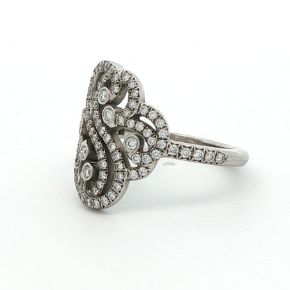 Tiffany & Co. Platinum Enchant Double Diamond Ring