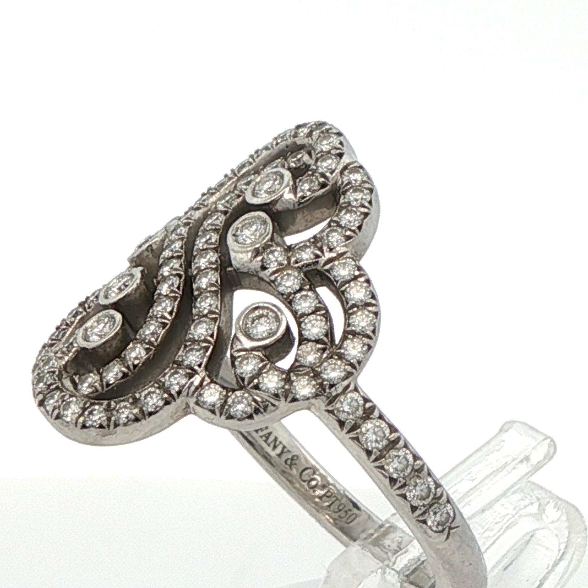 Tiffany & Co. Platinum Enchant Double Diamond Ring