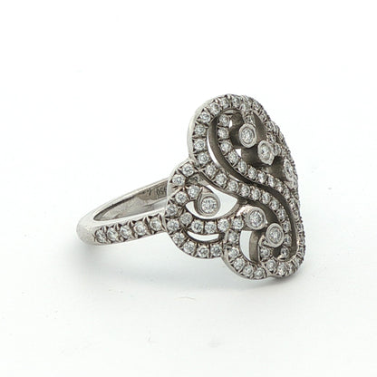 Tiffany & Co. Platinum Enchant Double Diamond Ring