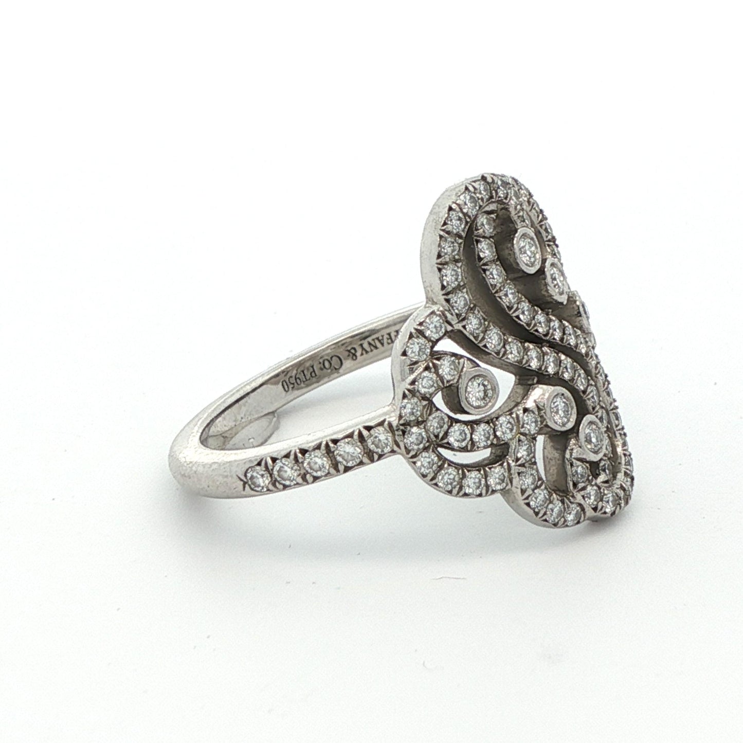 Tiffany & Co. Platinum Enchant Double Diamond Ring