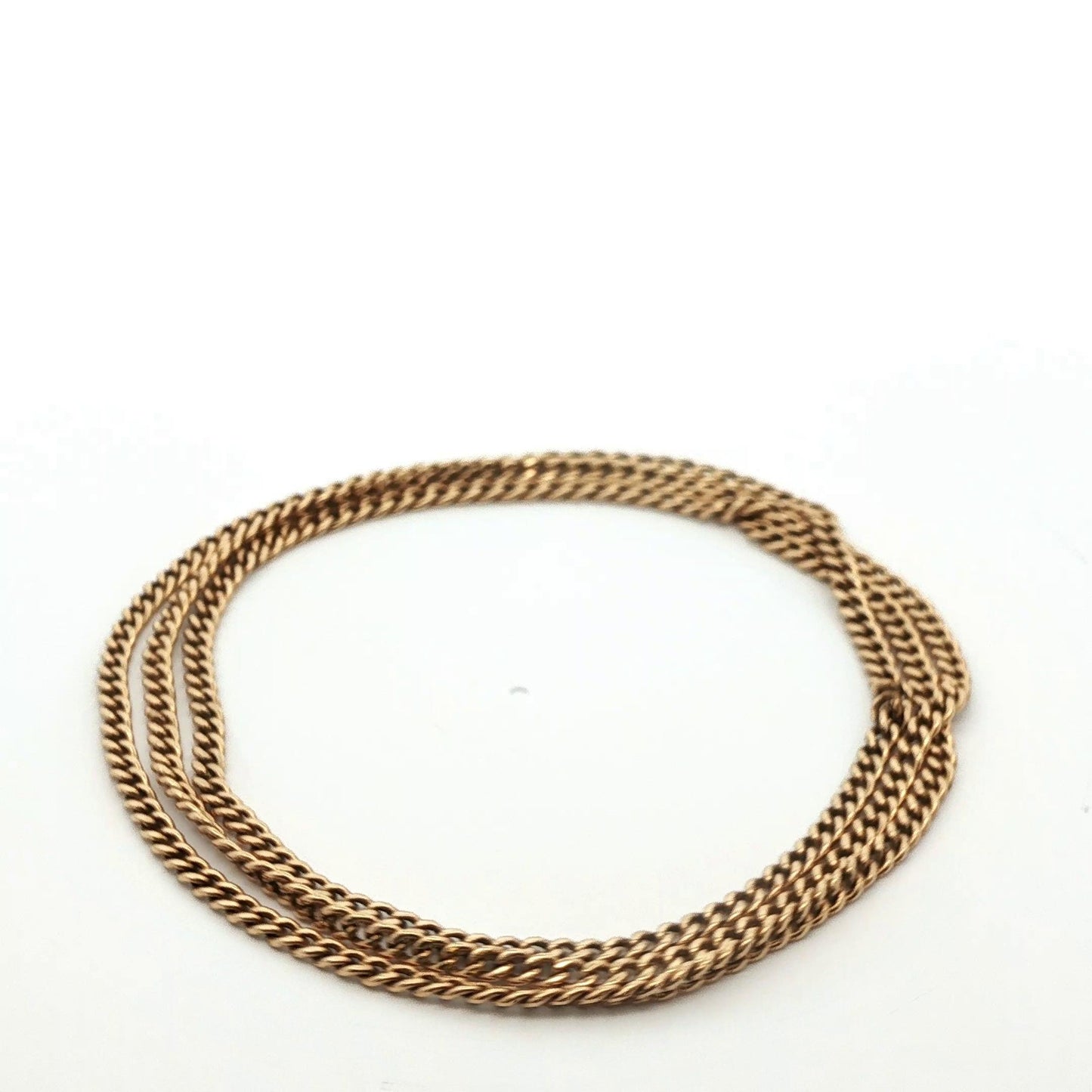 14k Yellow Gold Antique Curb Link Chain