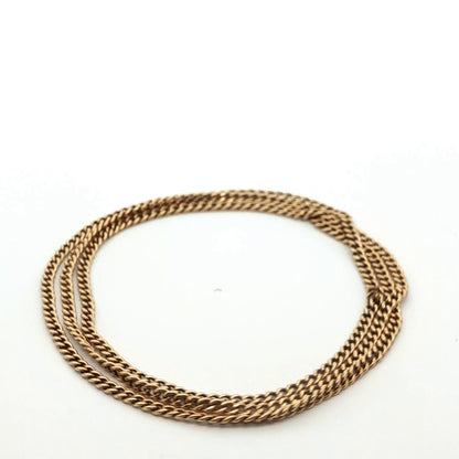 14k Yellow Gold Antique Curb Link Chain