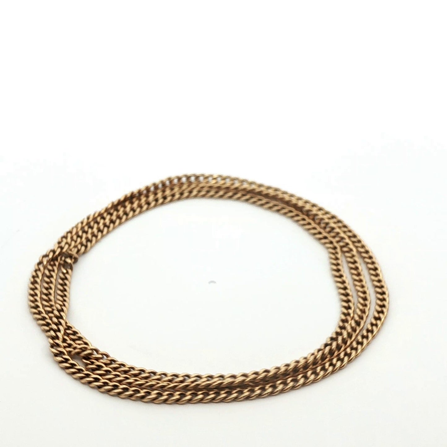 14k Yellow Gold Antique Curb Link Chain