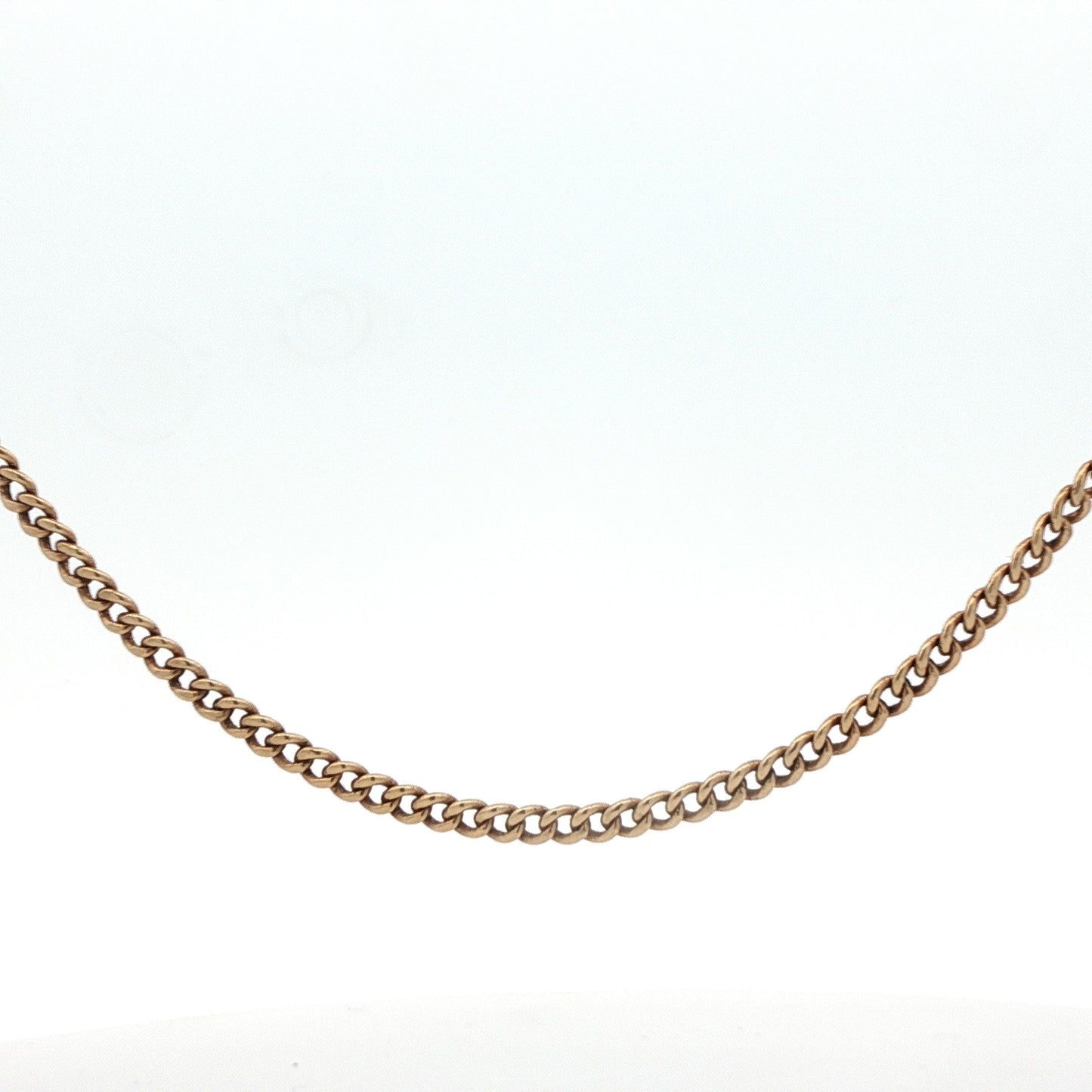 14k Yellow Gold Antique Curb Link Chain