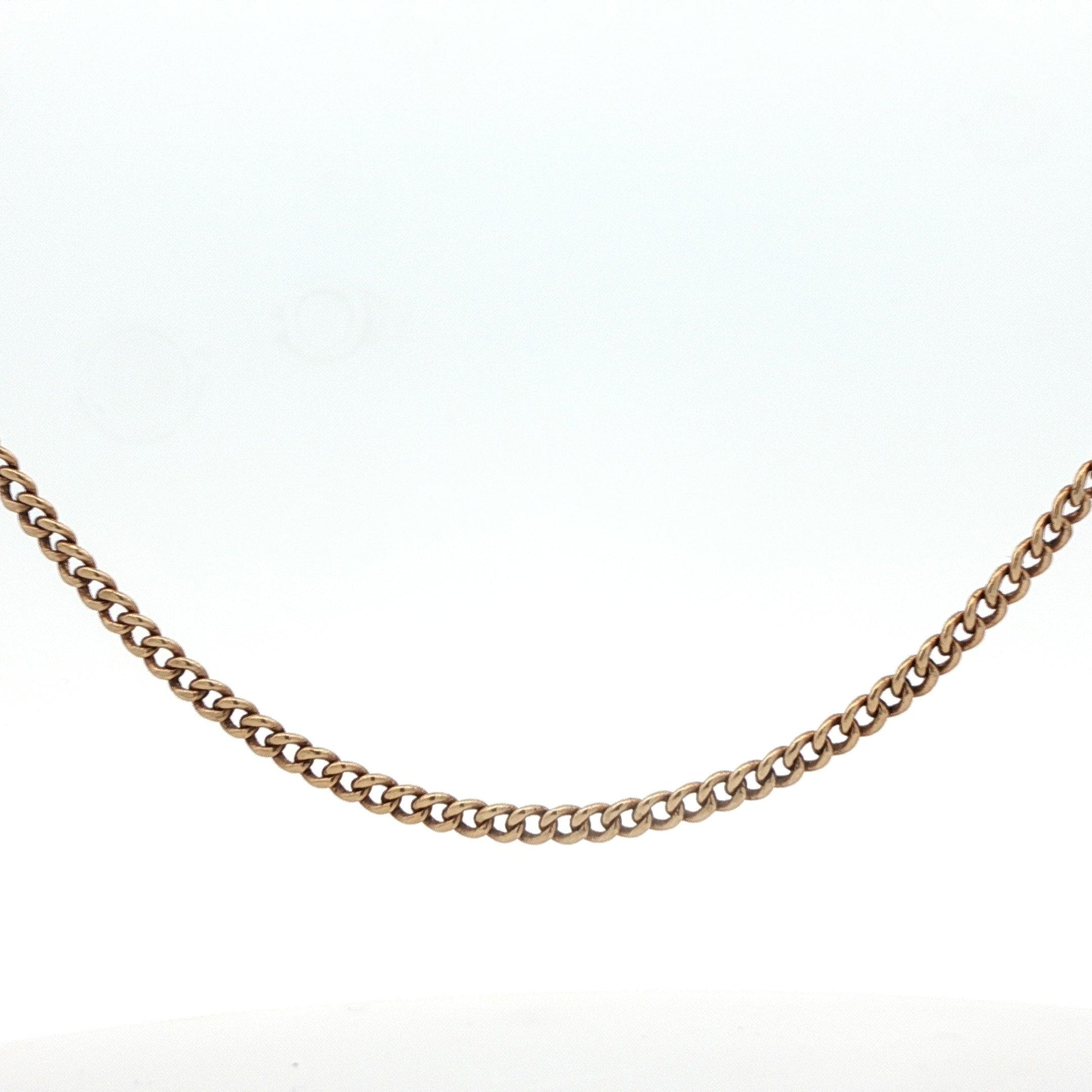 14k Yellow Gold Antique Curb Link Chain