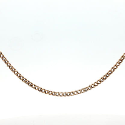 14k Yellow Gold Antique Curb Link Chain
