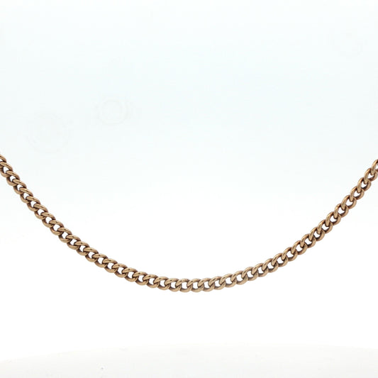 14k Yellow Gold Antique Curb Link Chain