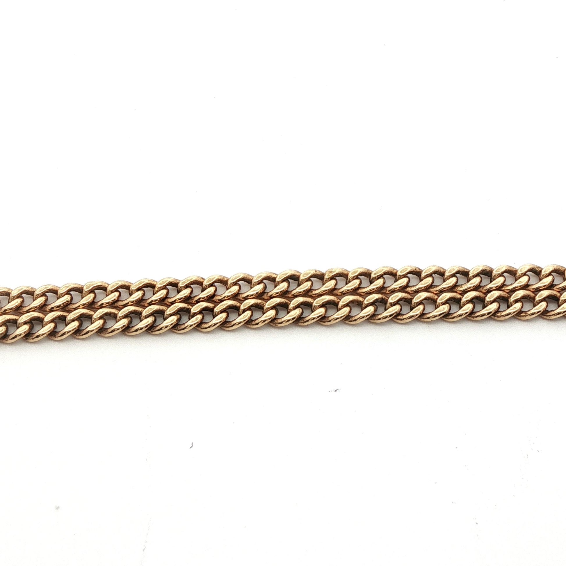 14k Yellow Gold Antique Curb Link Chain