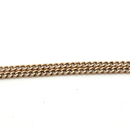 14k Yellow Gold Antique Curb Link Chain
