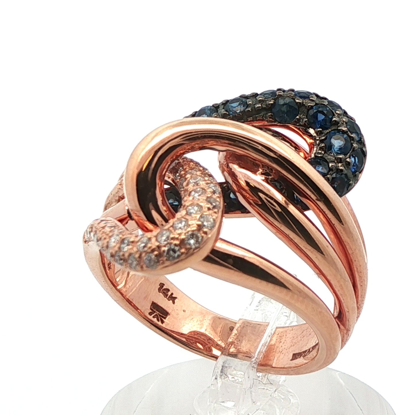 Levian 14k Rose Gold Sapphire & Diamond Ring