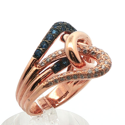 Levian 14k Rose Gold Sapphire & Diamond Ring