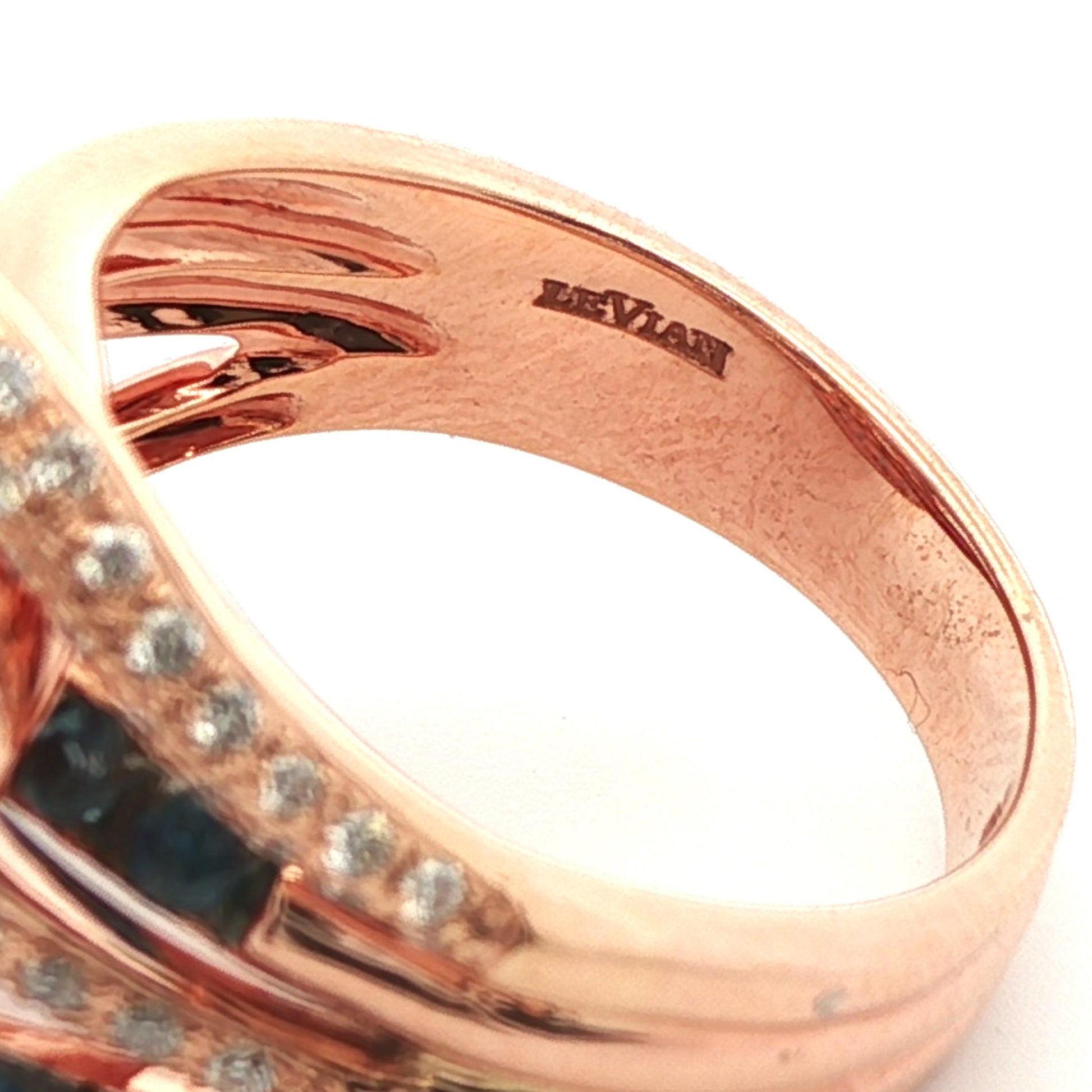 Levian 14k Rose Gold Sapphire & Diamond Ring