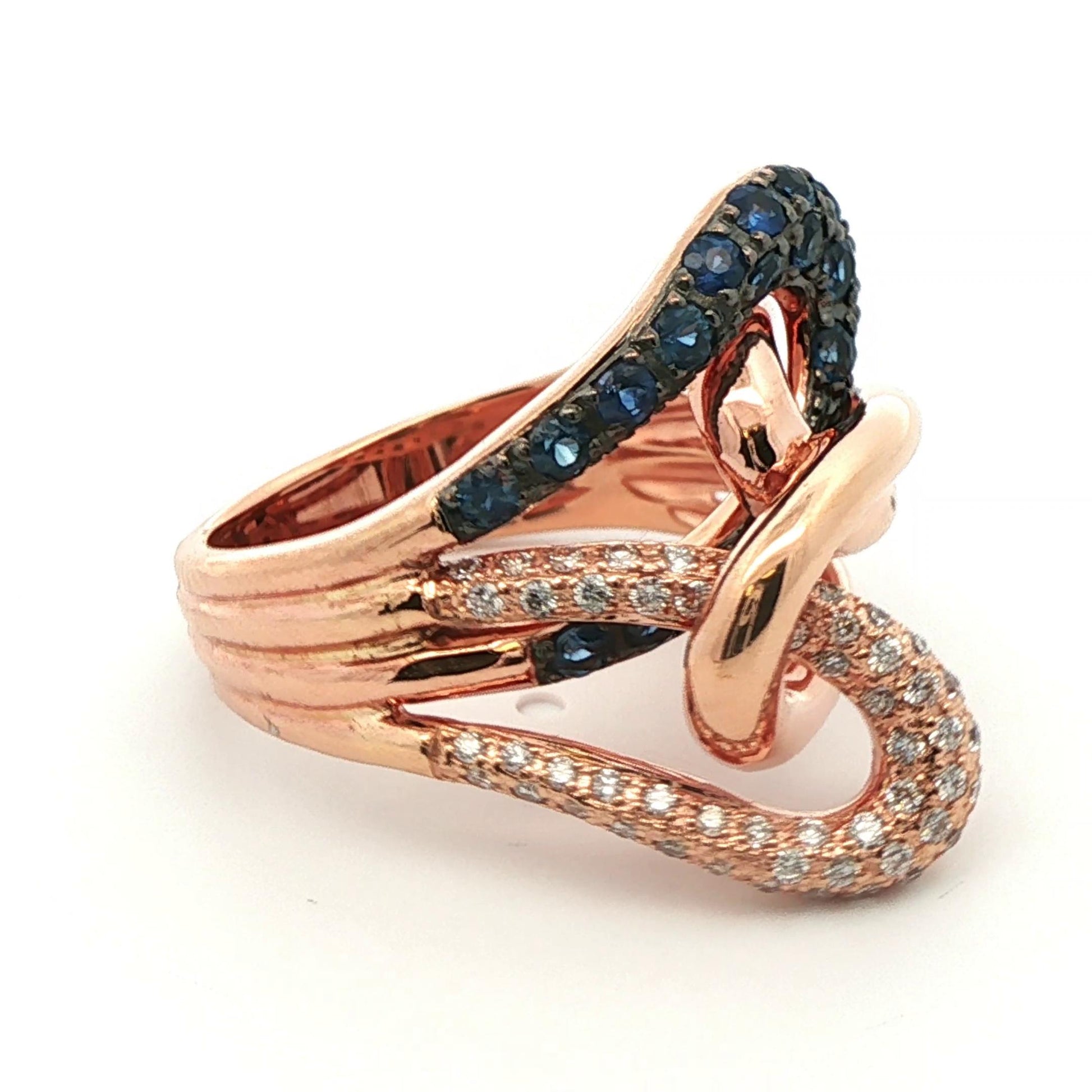 Levian 14k Rose Gold Sapphire & Diamond Ring