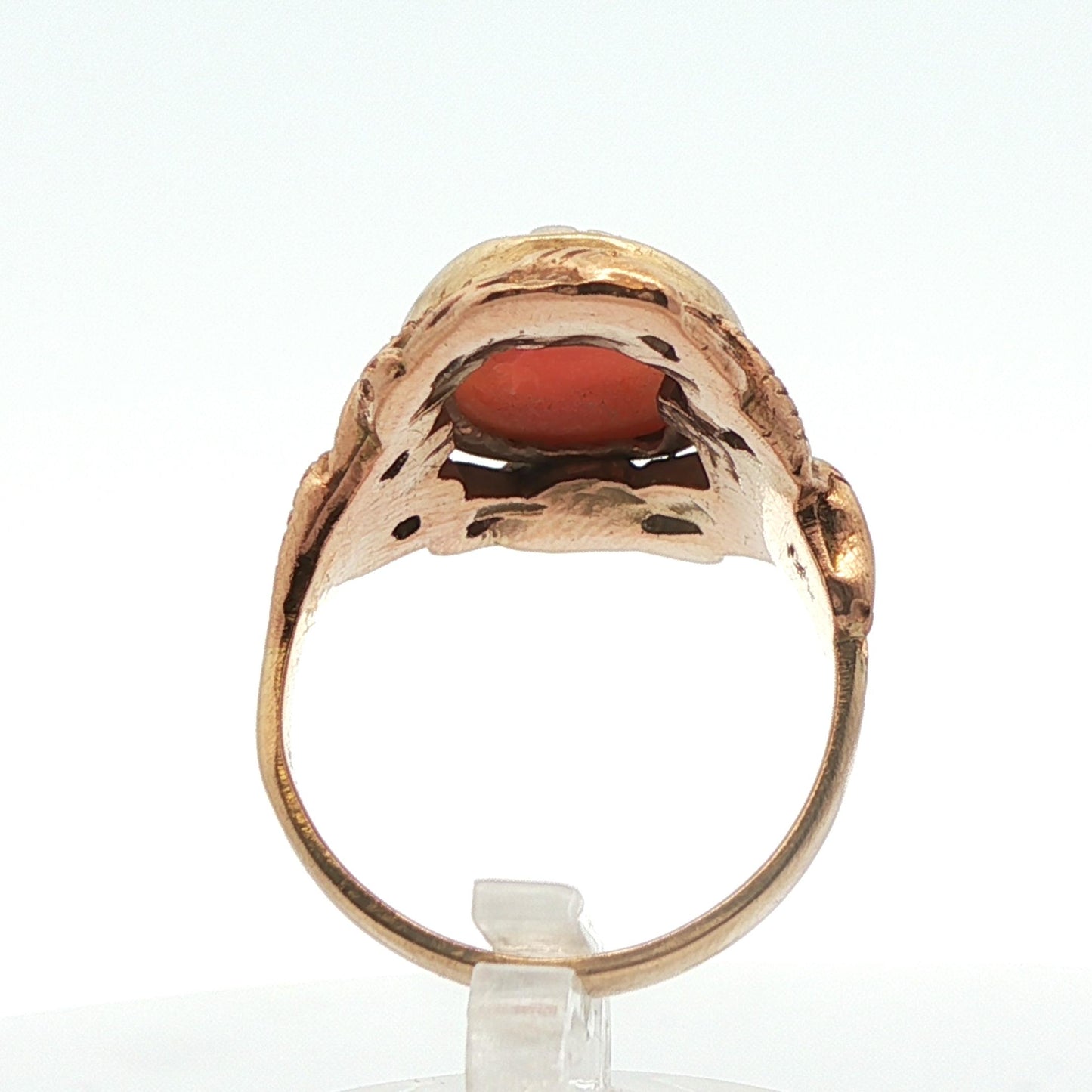 14k Yellow Gold Cameo Snake Ring 1890 Edwardian