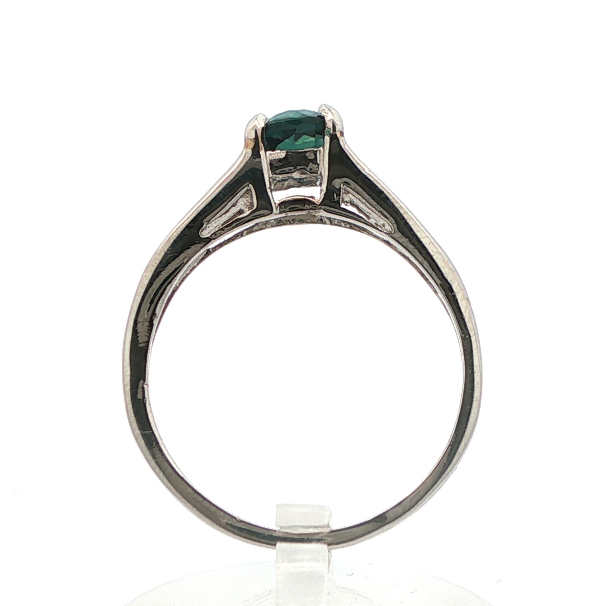 Platinum Sapphire & Diamond Engagement Ring