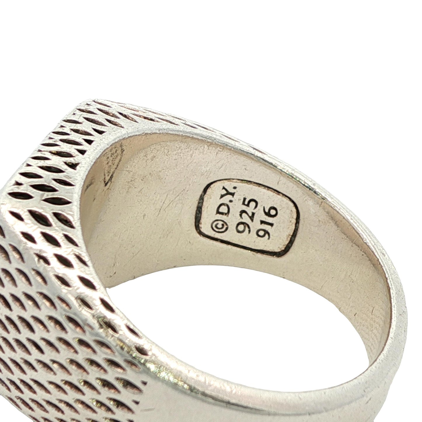 David Yurman Petrvs Horse Signet Ring 22k Yellow Gold and Sterling Silver