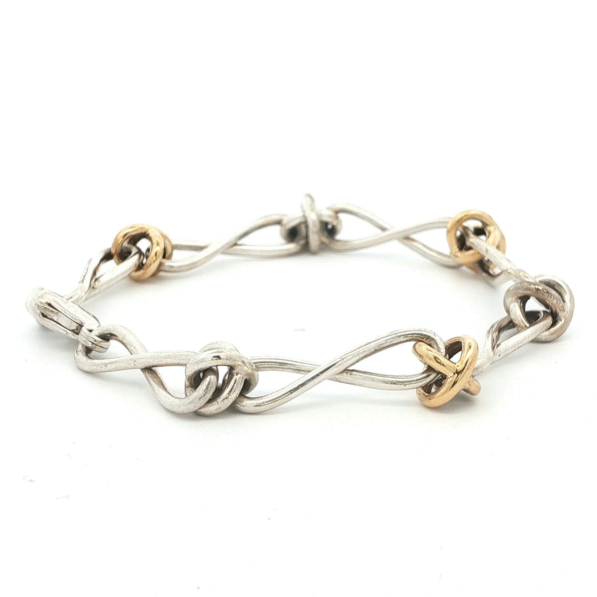 Tiffany & Co. Paloma Picasso Sterling Silver & 18k Gold Infinity Link Bracelet