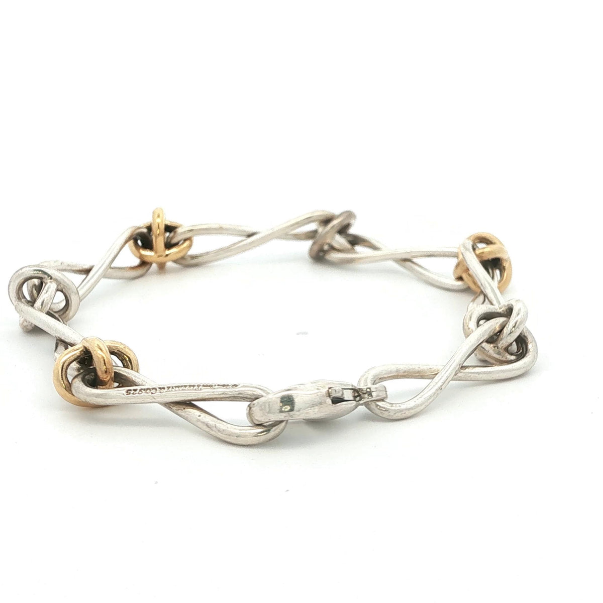 Tiffany & Co. Paloma Picasso Sterling Silver & 18k Gold Infinity Link Bracelet