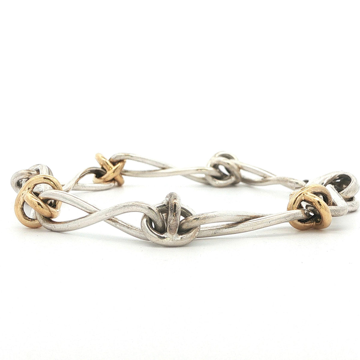 Tiffany & Co. Paloma Picasso Sterling Silver & 18k Gold Infinity Link Bracelet