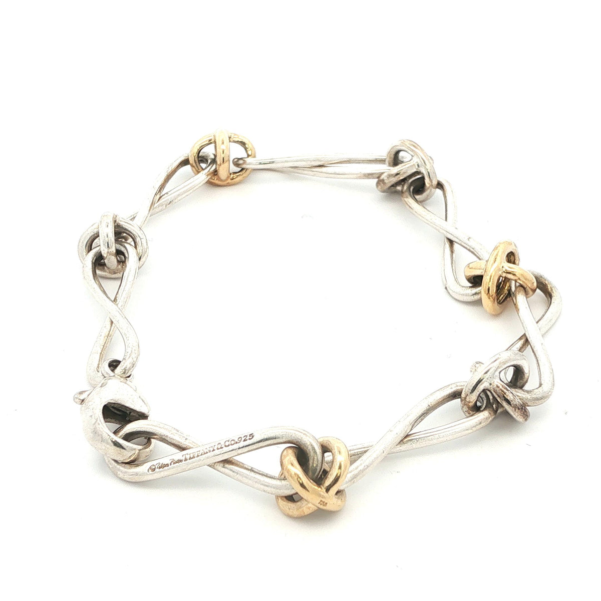 Tiffany & Co. Paloma Picasso Sterling Silver & 18k Gold Infinity Link Bracelet