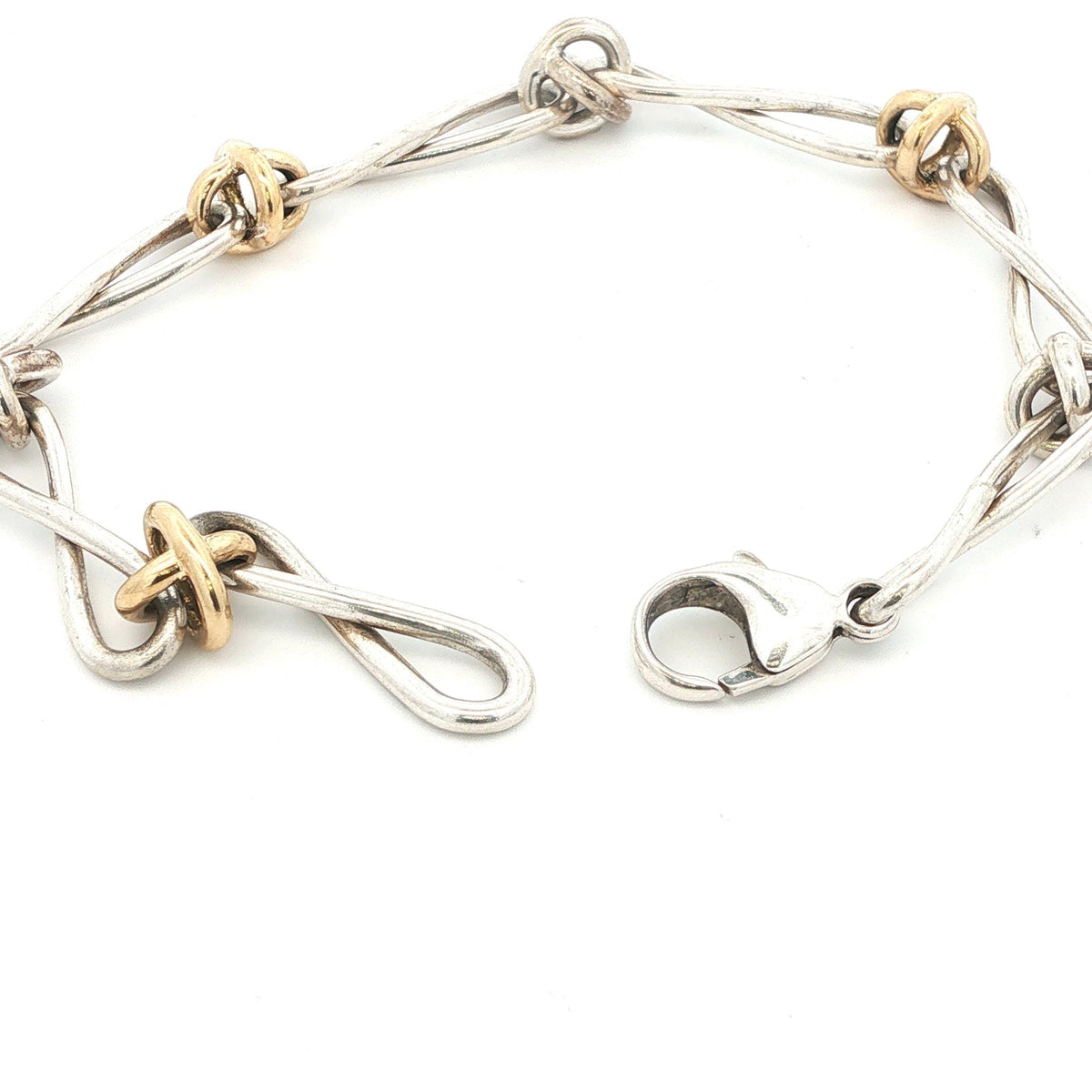 Tiffany & Co. Paloma Picasso Sterling Silver & 18k Gold Infinity Link Bracelet