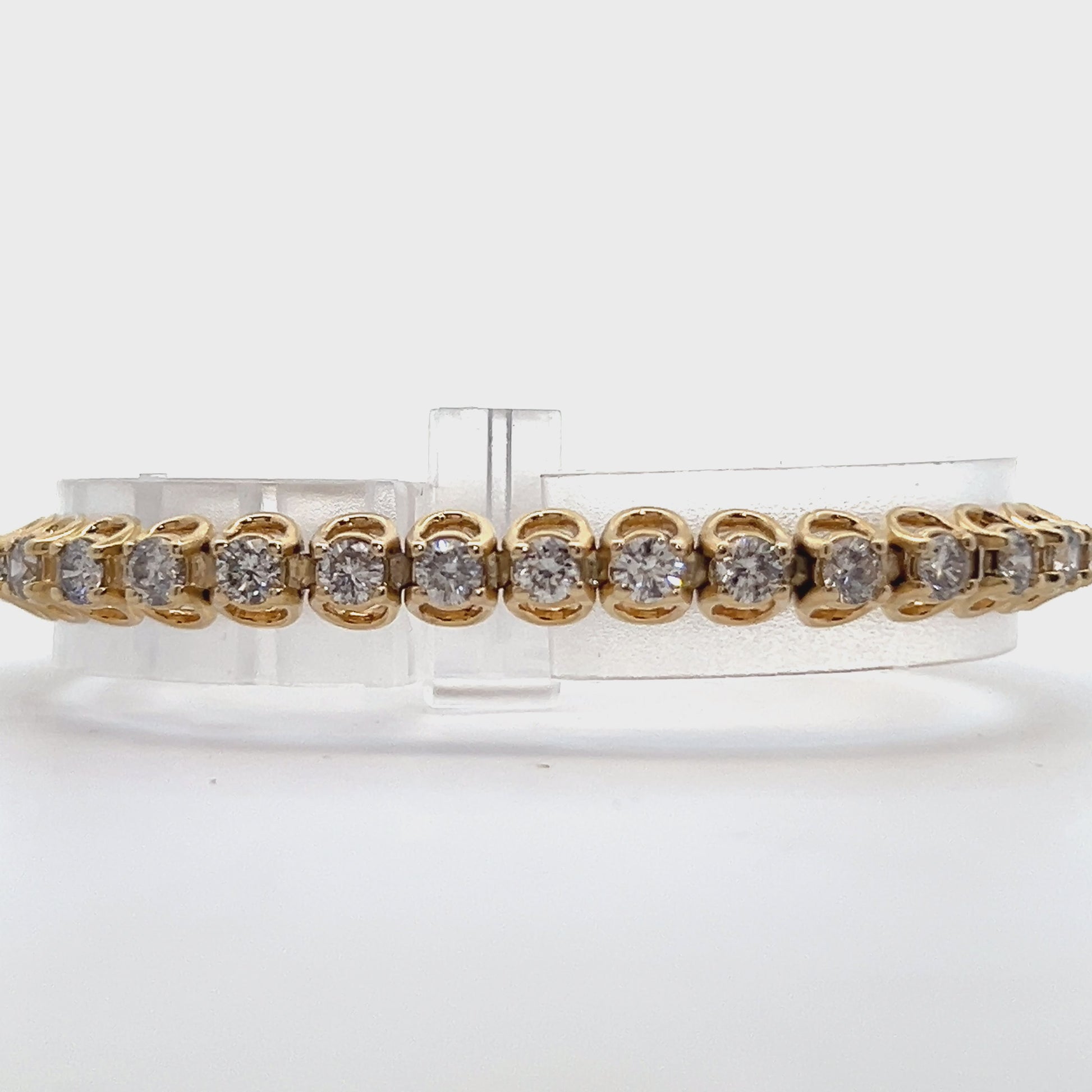 5.6 cttw Diamond Horseshoe Tennis Bracelet in 14k Yellow Gold