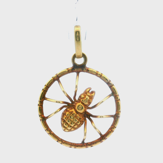 Vintage 8k Yellow Gold Spider Charm/Pendant
