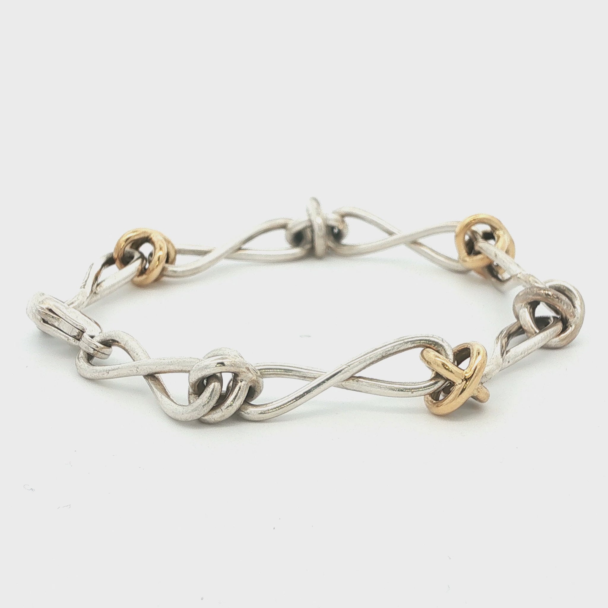 Tiffany & Co. Paloma Picasso Sterling Silver & 18k Gold Infinity Link Bracelet