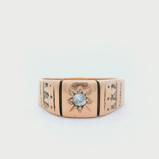 14k Yellow Gold Diamond Band Ring from 1890