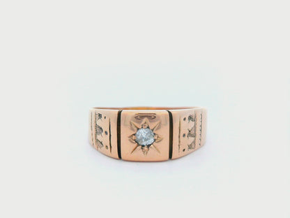 14k Yellow Gold Diamond Band Ring from 1890