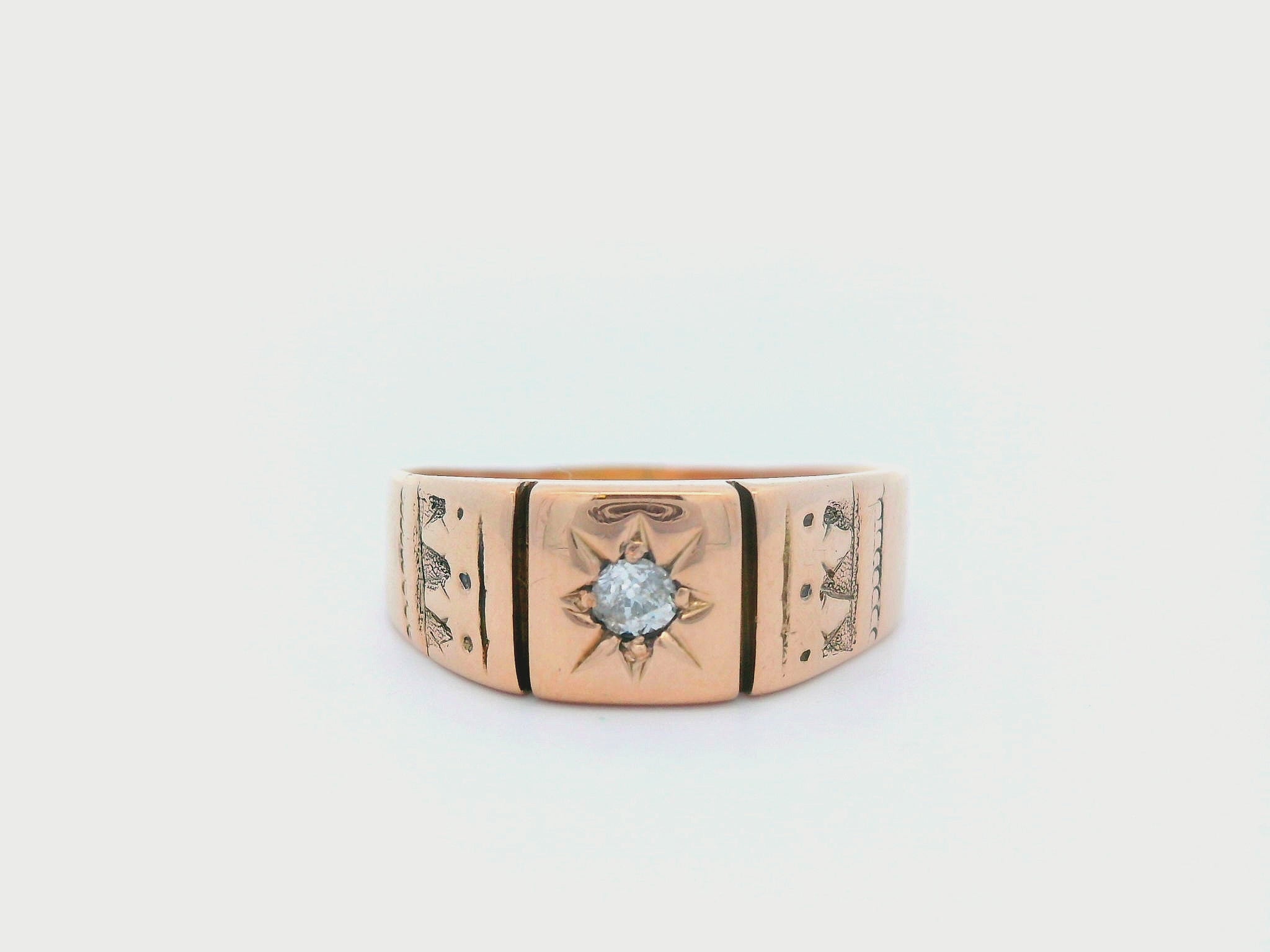 14k Yellow Gold Diamond Band Ring from 1890