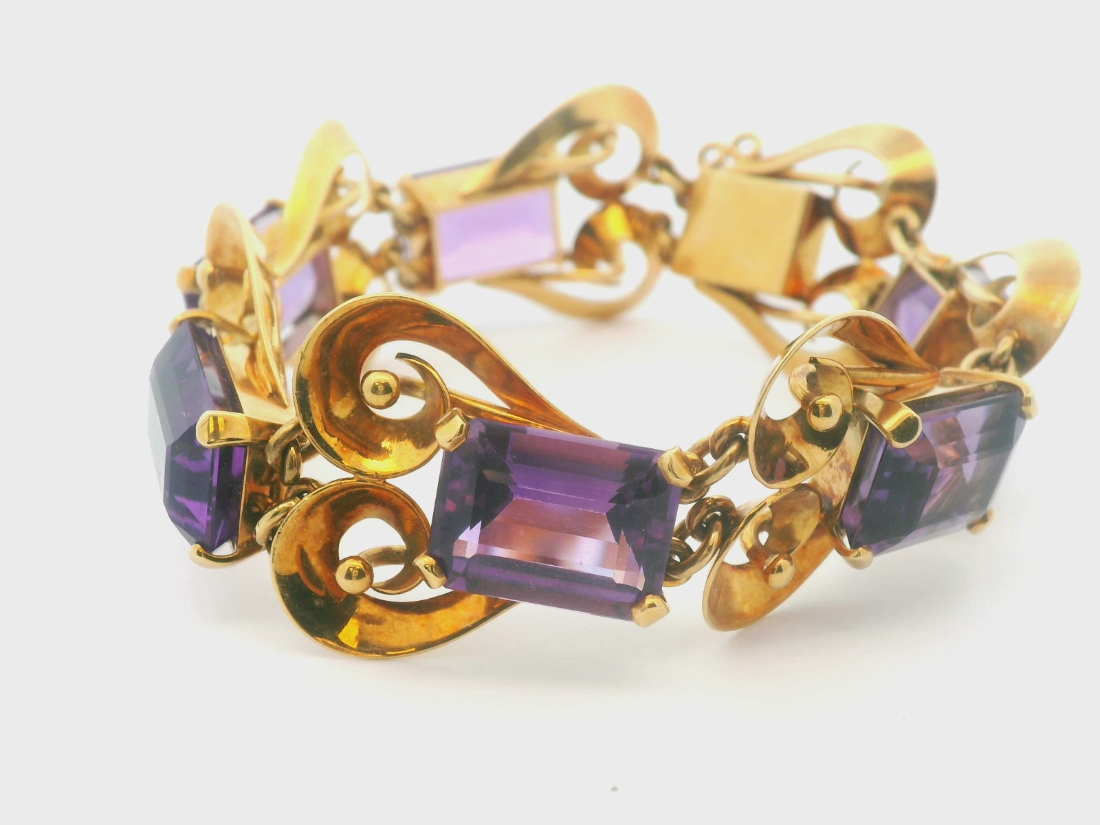 18K Rose Gold Amethyst MCM Bracelet